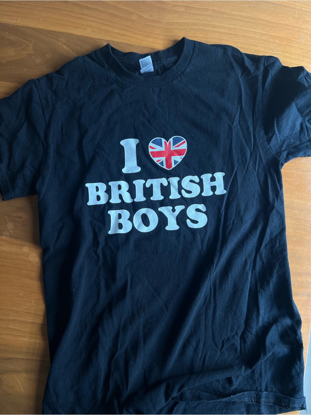 I Heart British Boys Graphic T-Shirt - Black